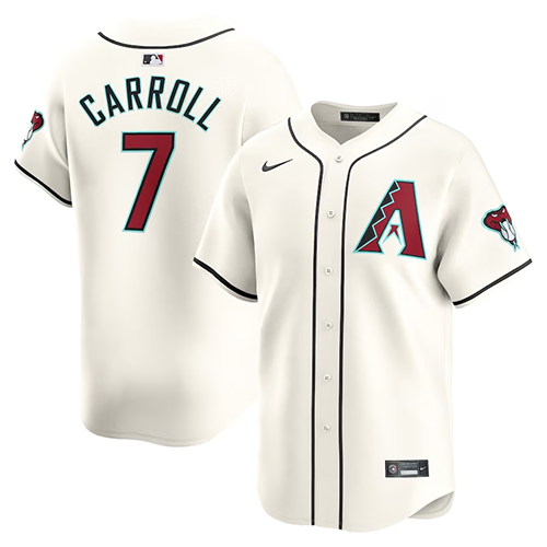 Arizona Diamondbacks #7 Corbin Carroll Nike Home Limited Player Jersey - White