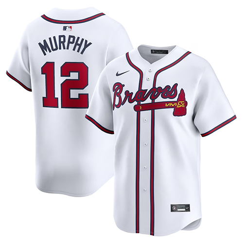 Atlanta Braves #12 Sean Murphy Nike Home Limited Player Jersey - White