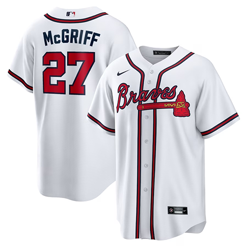 Atlanta Braves #27 Fred McGriff Nike 2023 Hall of Fame Inline Replica Jersey - White