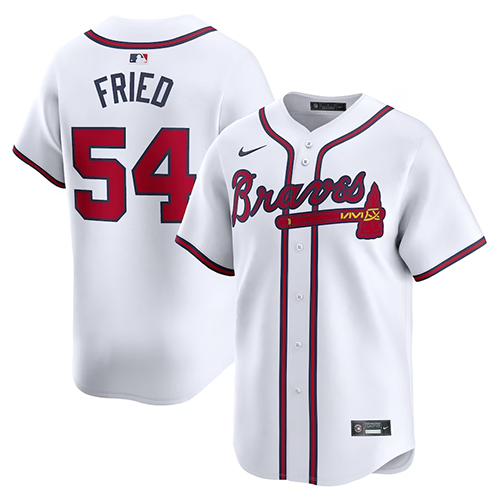 Atlanta Braves #54 Max Fried Nike Home Limited Player Jersey - White