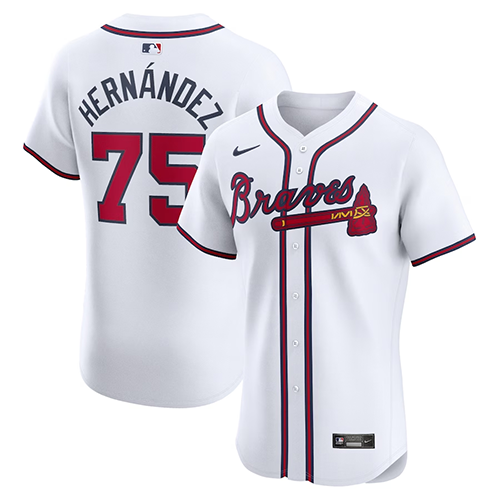 Atlanta Braves #75 Daysbel Hernandez Nike Home Elite Player Jersey - White