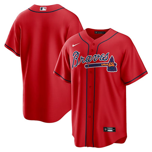 Atlanta Braves #Blank Nike Alternate Replica Team Jersey - Red