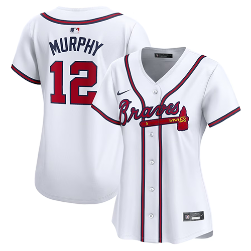 Atlanta Braves Womens #12 Sean Murphy Nike Home Limited Player Jersey - White