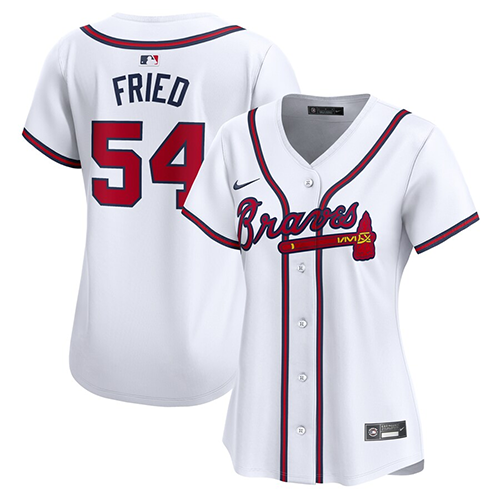 Atlanta Braves Womens #54 Max Fried Nike Home Limited Player Jersey - White