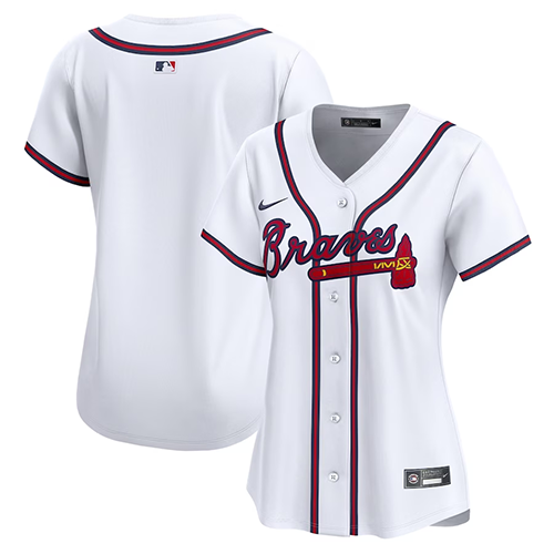 Atlanta Braves Womens #Blank Nike Home Limited Jersey - White