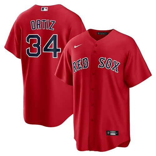 Boston Red Sox #34 David Ortiz Nike Alternate Replica Player Jersey - Red