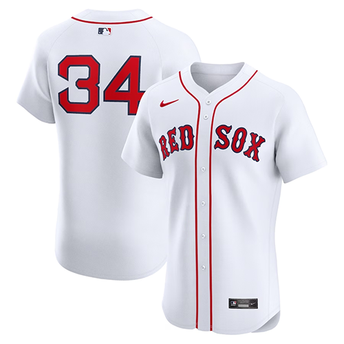Boston Red Sox #34 David Ortiz Nike Home Elite Jersey - White