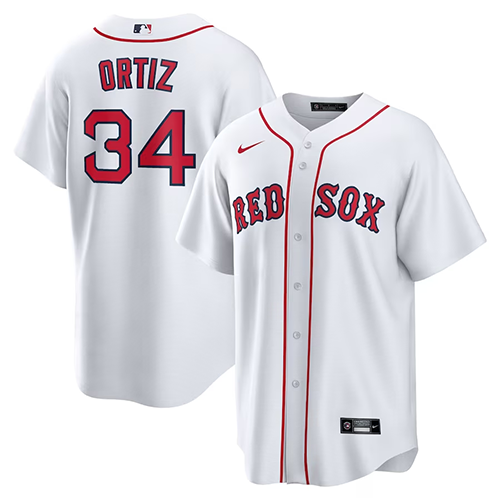 Boston Red Sox #34 David Ortiz Nike Home Replica Player Jersey - White