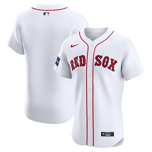 Boston Red Sox #Blank Nike Home Elite Patch Jersey - White