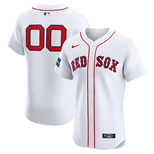 Boston Red Sox Customized Nike Home Elite Custom Patch Jersey - White