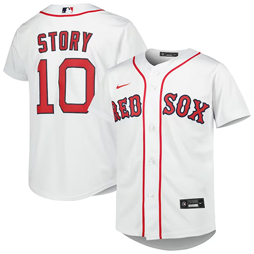 Boston Red Sox Youth #10 Trevor Story Nike Alternate Replica Player Jersey - White