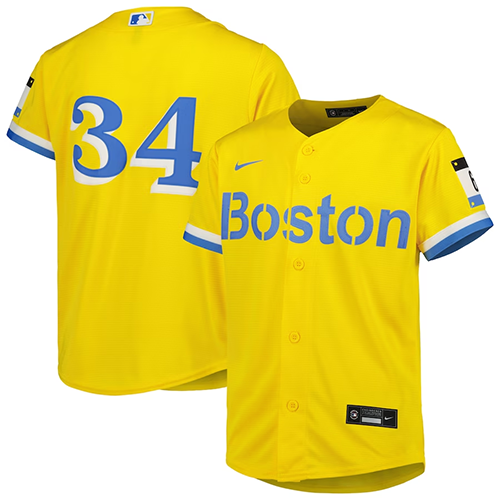 Boston Red Sox Youth #34 David Ortiz Nike City Connect Replica Player Jersey - Gold
