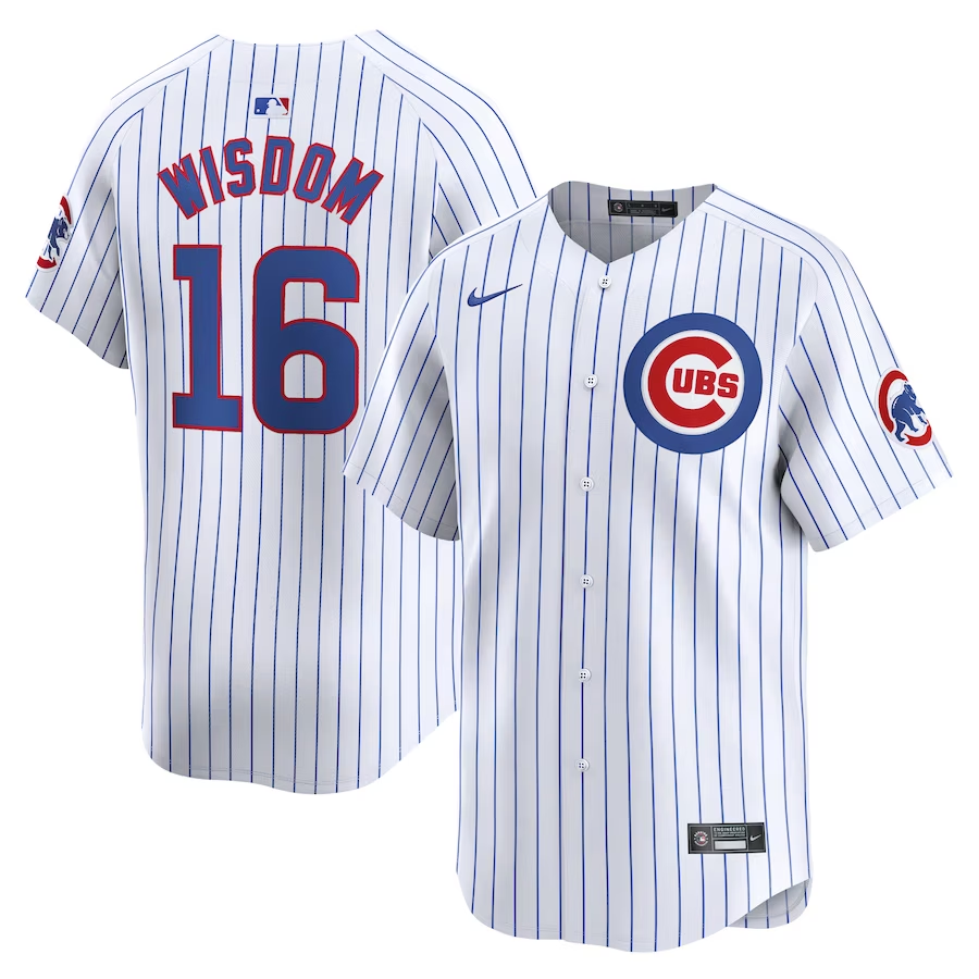 Chicago Cubs #16 Patrick Wisdom Nike Home Limited Player Jersey- White