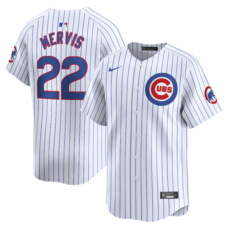 Chicago Cubs #22 Matt Mervis Nike Home Limited Player Jersey- White