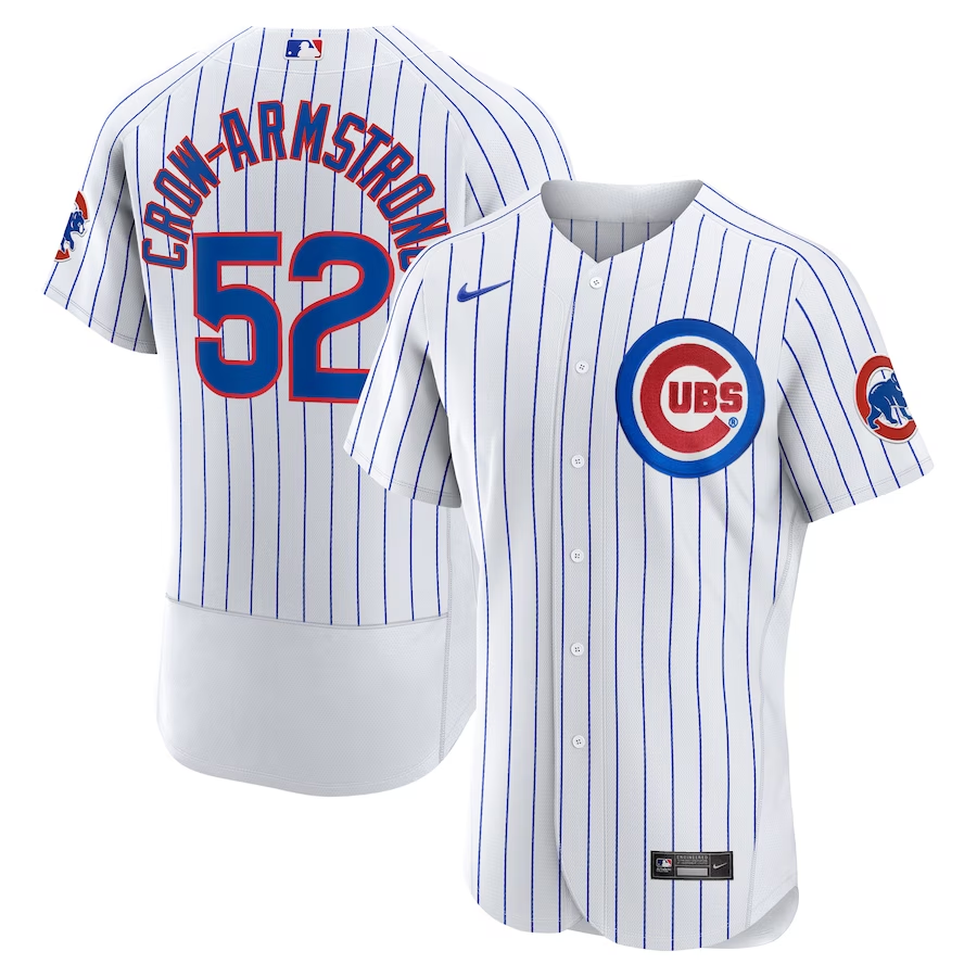 Chicago Cubs #52 Pete Crow-Armstrong Nike Home Authentic Player Jersey- White