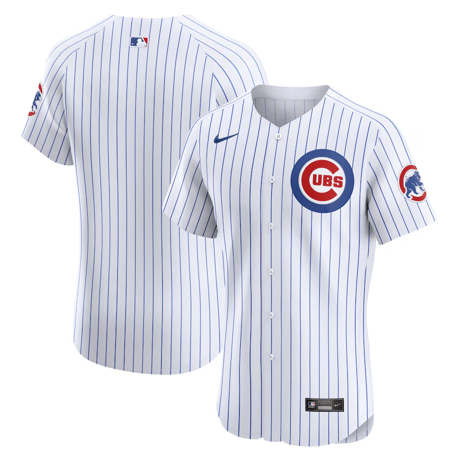 Chicago Cubs #Blank Nike Home Elite Jersey- White