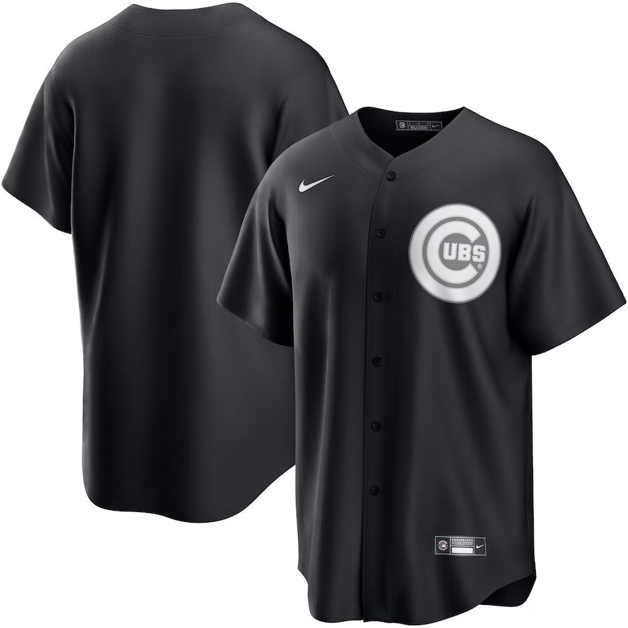 Chicago Cubs #Blank Nike Official Replica Jersey- BlackWhite