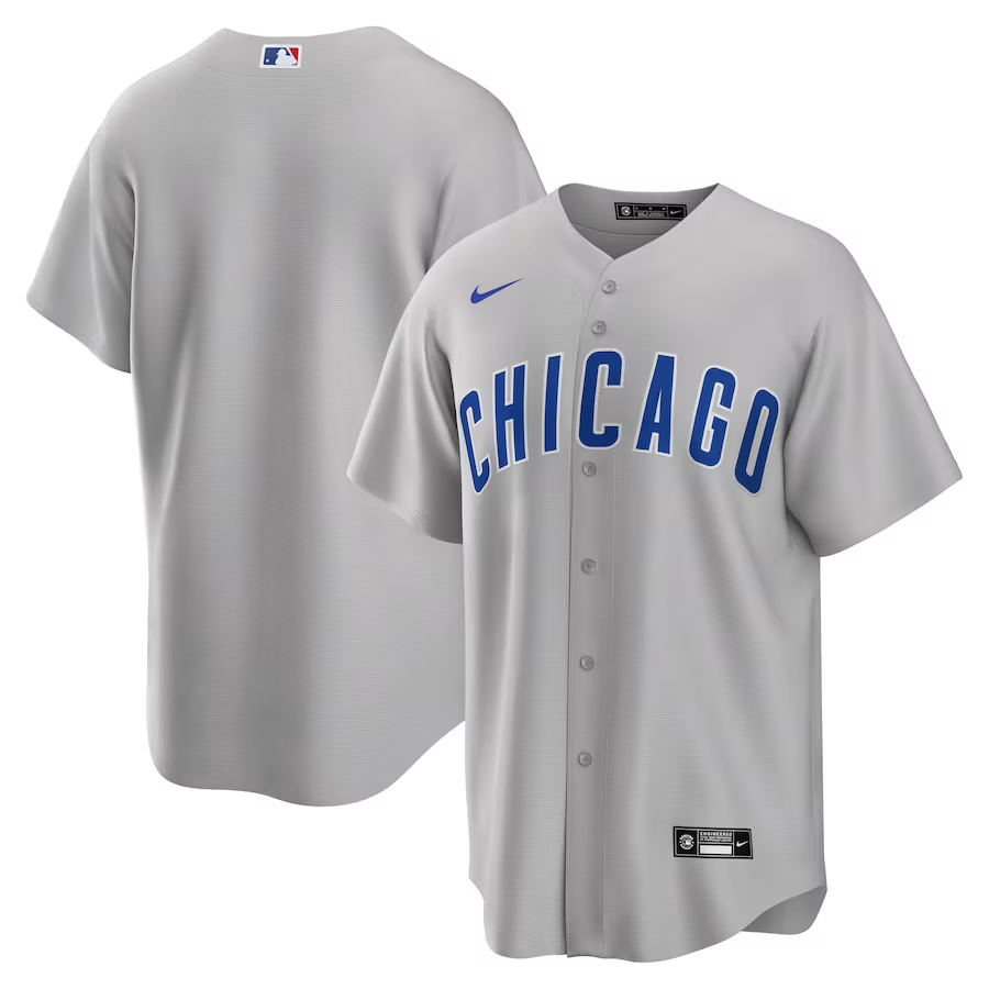 Chicago Cubs #Blank Nike Road Replica Team Jersey- Gray