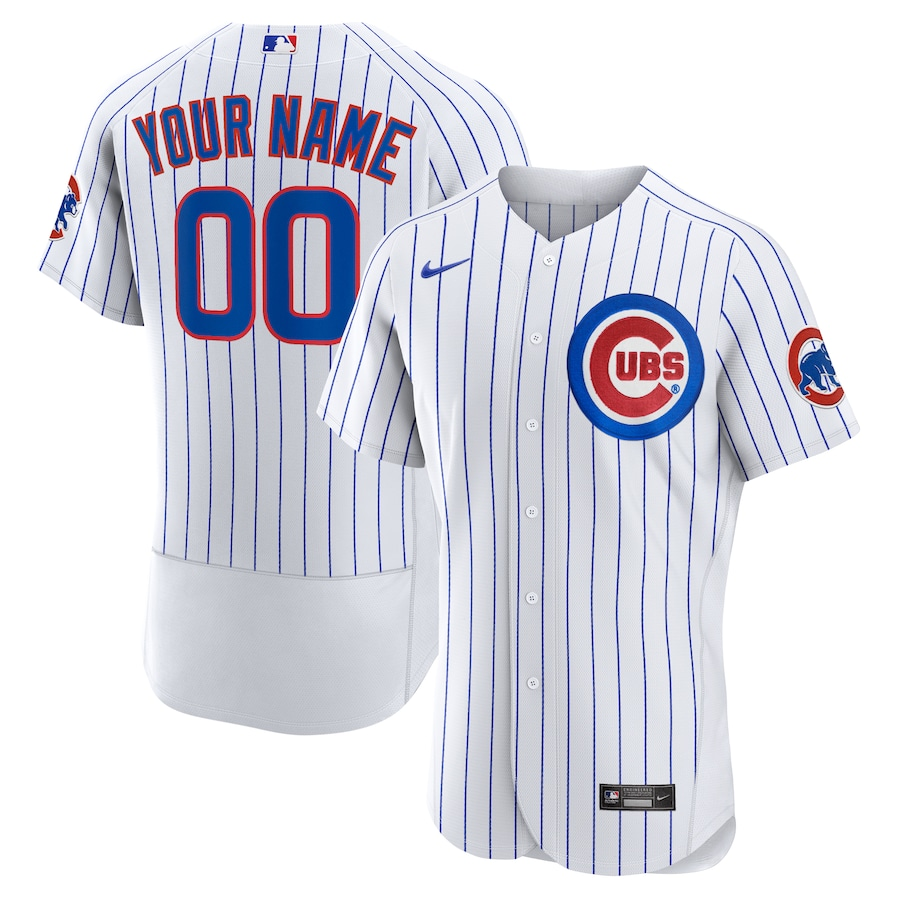 Chicago Cubs Customized Nike Home Authentic Custom Jersey- White
