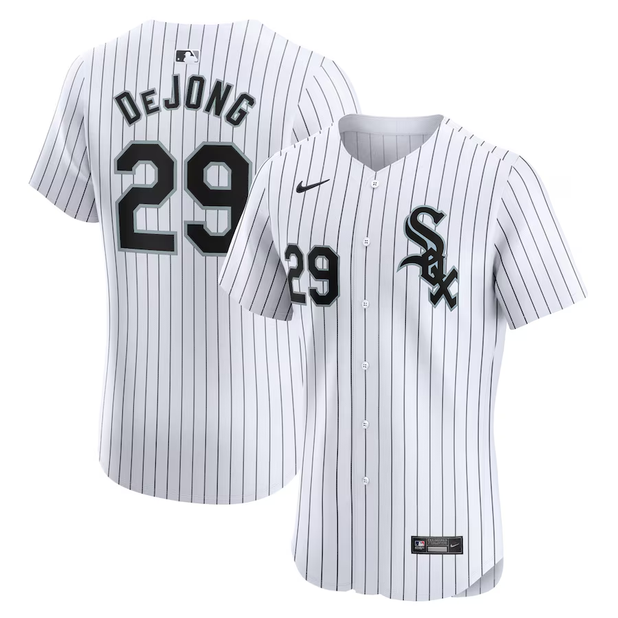 Chicago White Sox #29 Paul DeJong Nike Home Elite Player Jersey- White