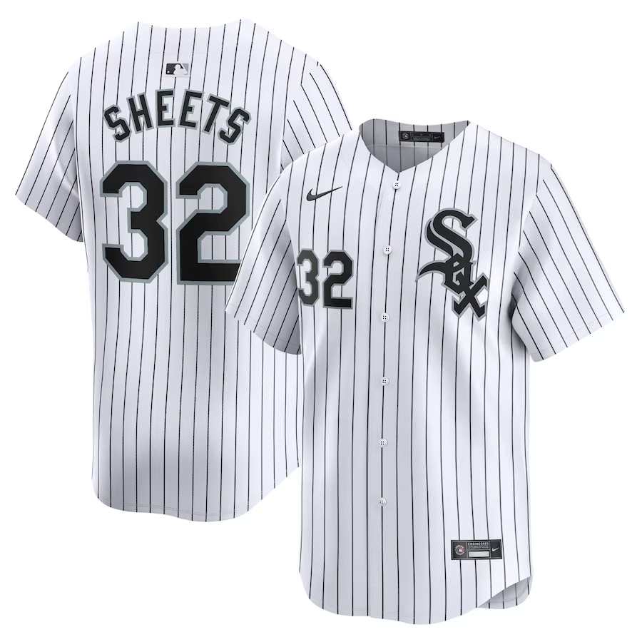 Chicago White Sox #32 Gavin Sheets Nike Home Limited Player Jersey- White