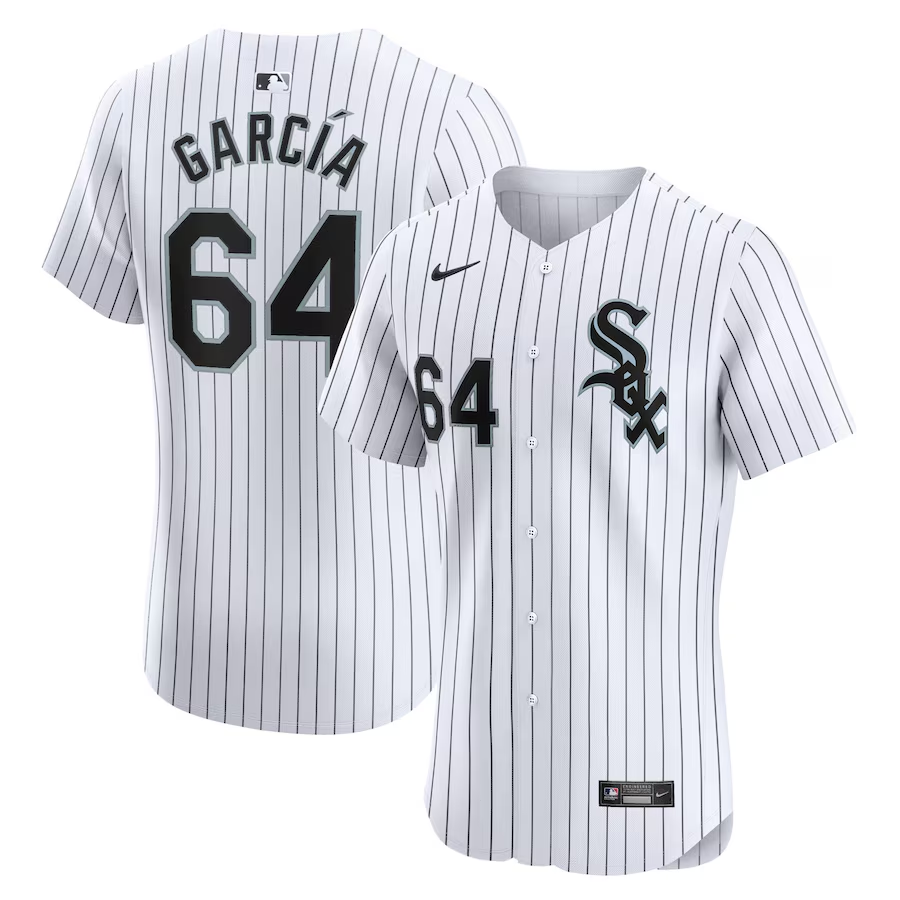 Chicago White Sox #64 Deivi Garcia Nike Home Elite Player Jersey- White