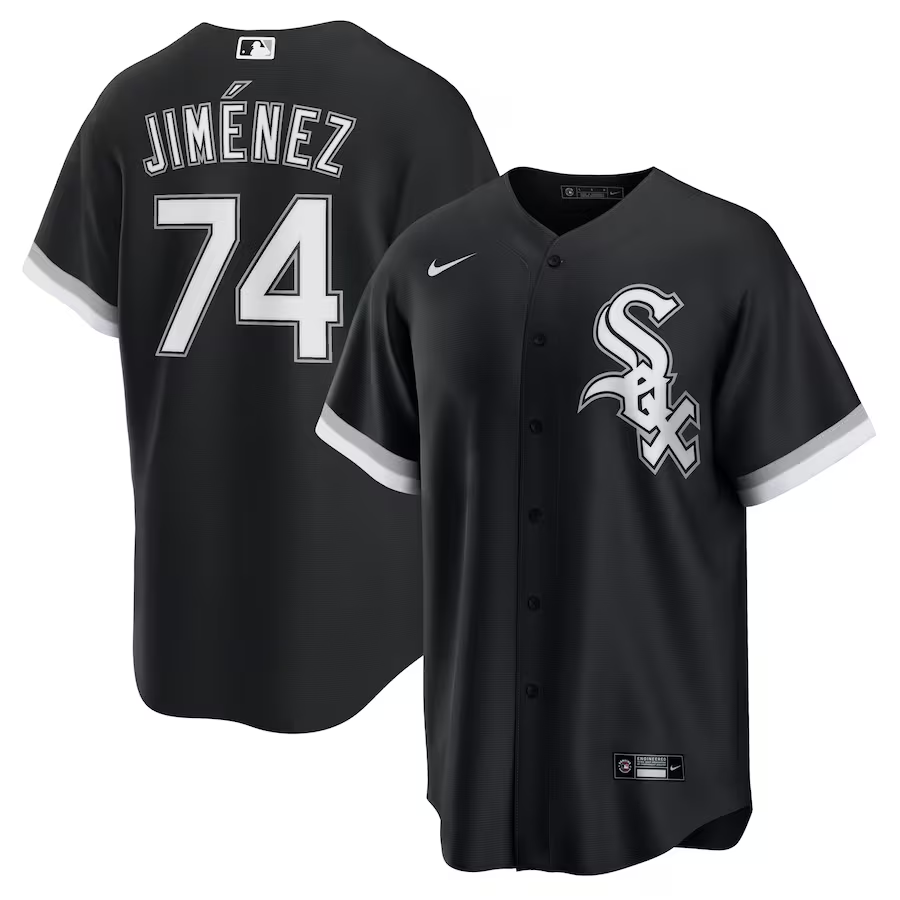 Chicago White Sox #74 Eloy Jimenez Nike Alternate Replica Player Name Jersey- Black