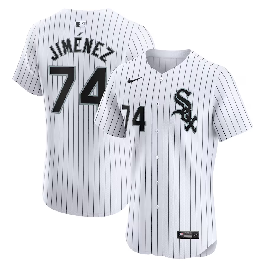 Chicago White Sox #74 Eloy Jimenez Nike Home Elite Player Jersey- White