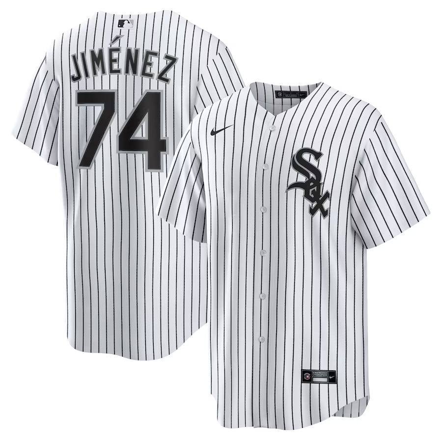 Chicago White Sox #74 Eloy Jimenez Nike Home Replica Player Name Jersey- White