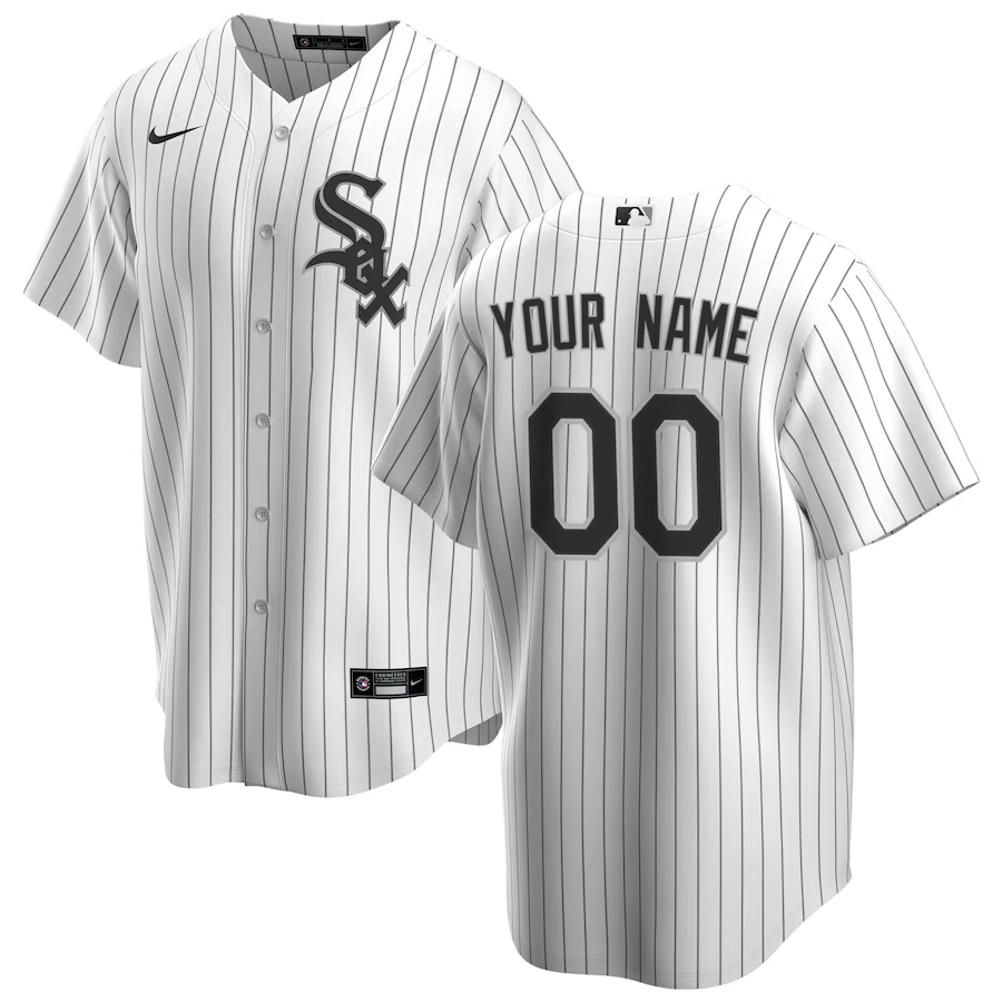Chicago White Sox Customized Youth Nike Home Replica Custom Jersey- White