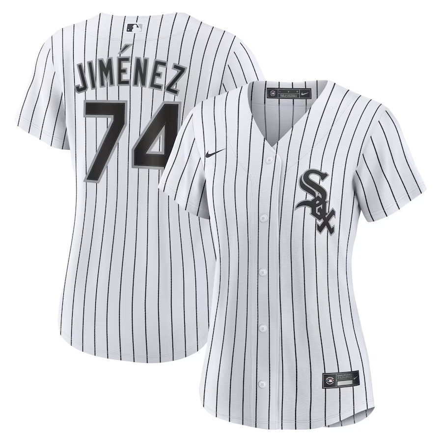 Chicago White Sox Womens #74 Eloy Jimenez Nike Home Replica Player Jersey- White