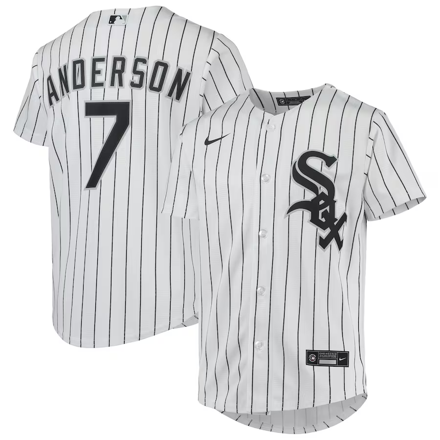 Chicago White Sox Youth #7 Tim Anderson Nike Alternate Replica Player Jersey- White