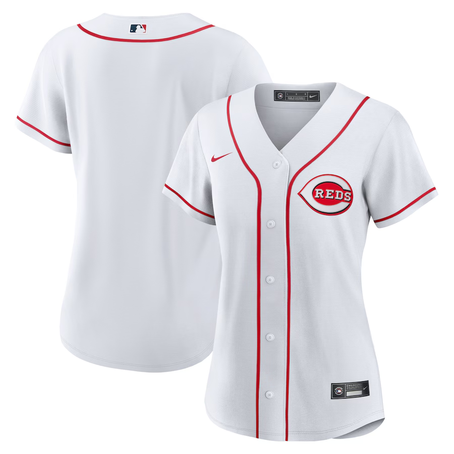 Cincinnati Reds Womens #Blank Nike Home Blank Replica Jersey- White