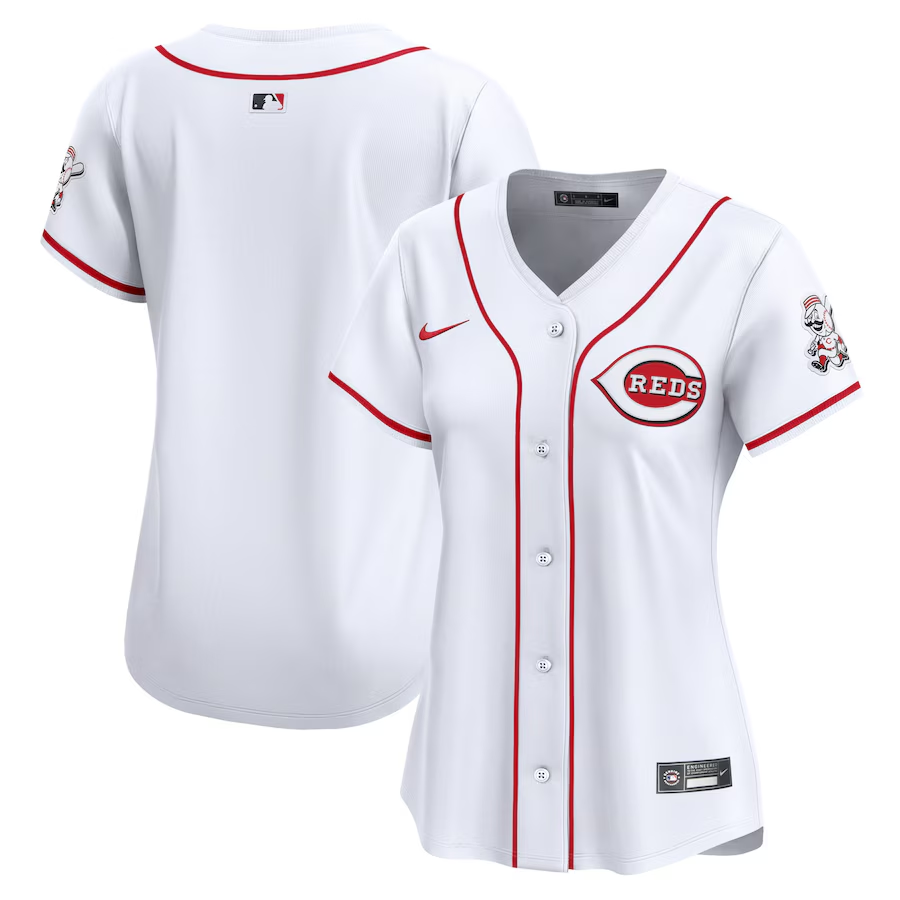 Cincinnati Reds Womens #Blank Nike Home Limited Jersey- White