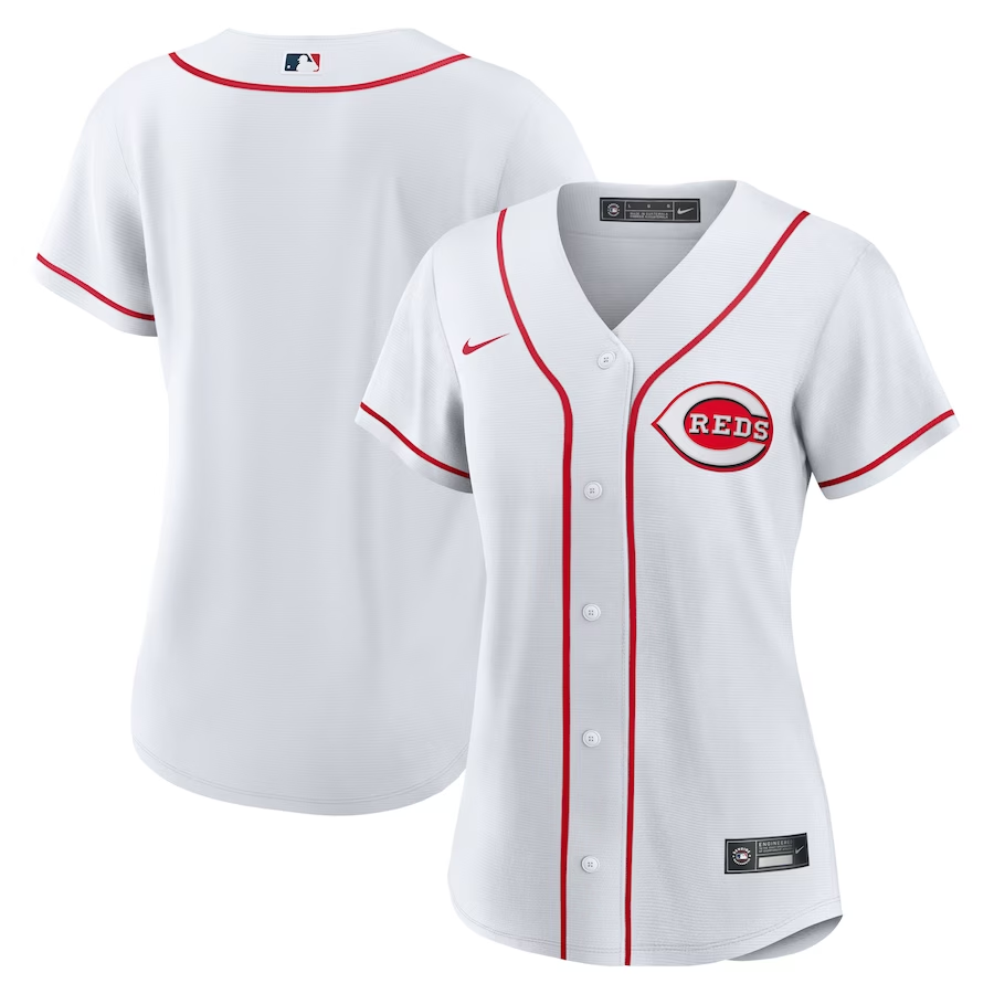 Cincinnati Reds Womens #Blank Nike Home Replica Team Jersey- White