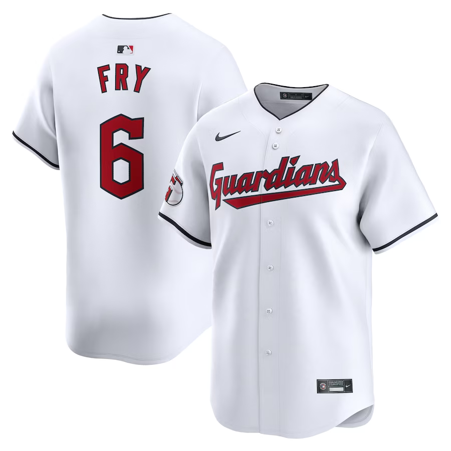 Cleveland Guardians #6 David Fry Nike Home Limited Player Jersey- White