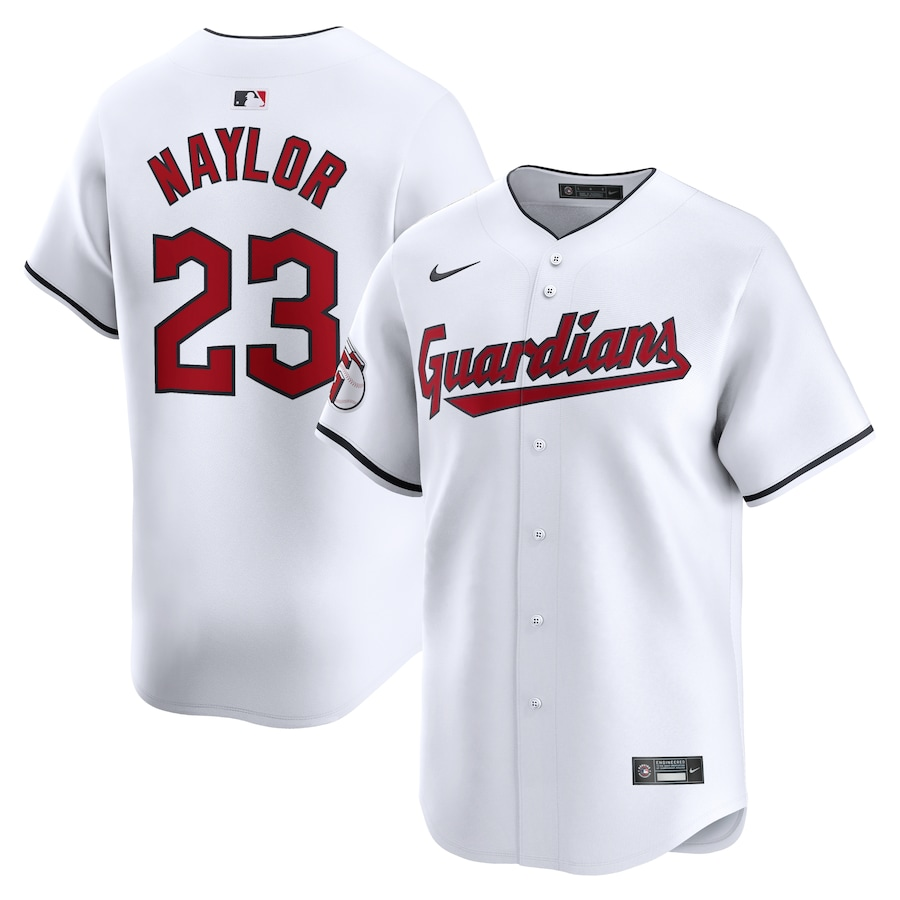 Cleveland Guardians #23 Bo Naylor Nike Home Limited Player Jersey- White