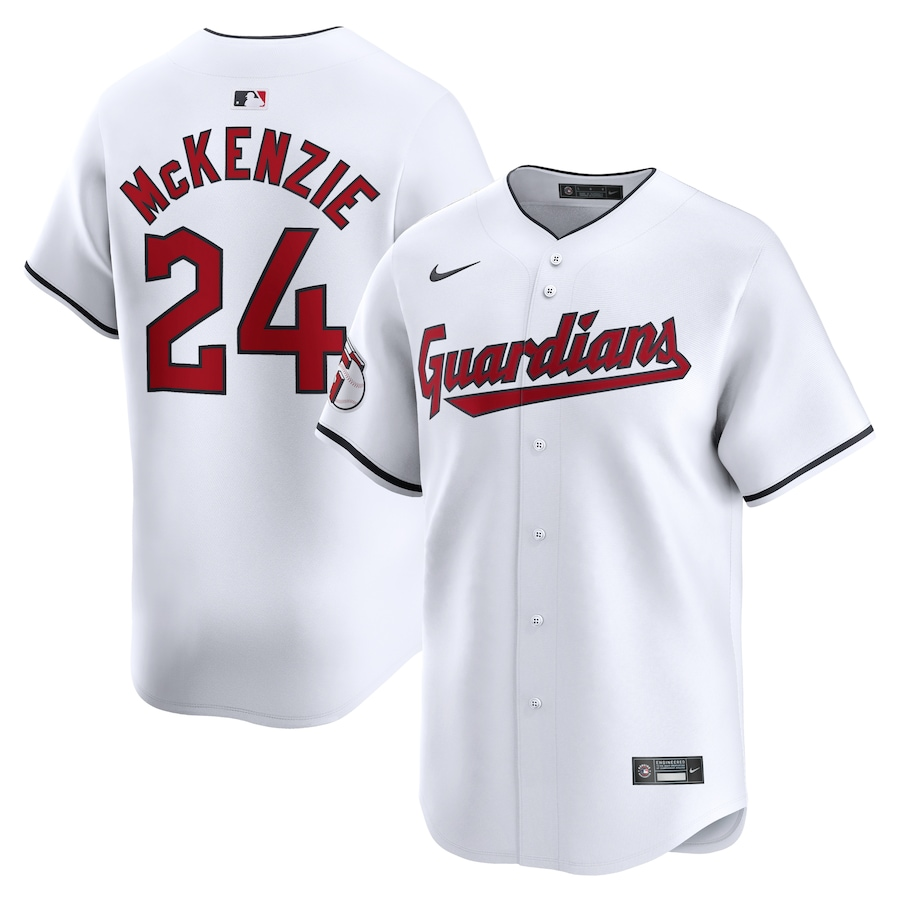 Cleveland Guardians #24 Triston McKenzie Nike Home Limited Player Jersey- White