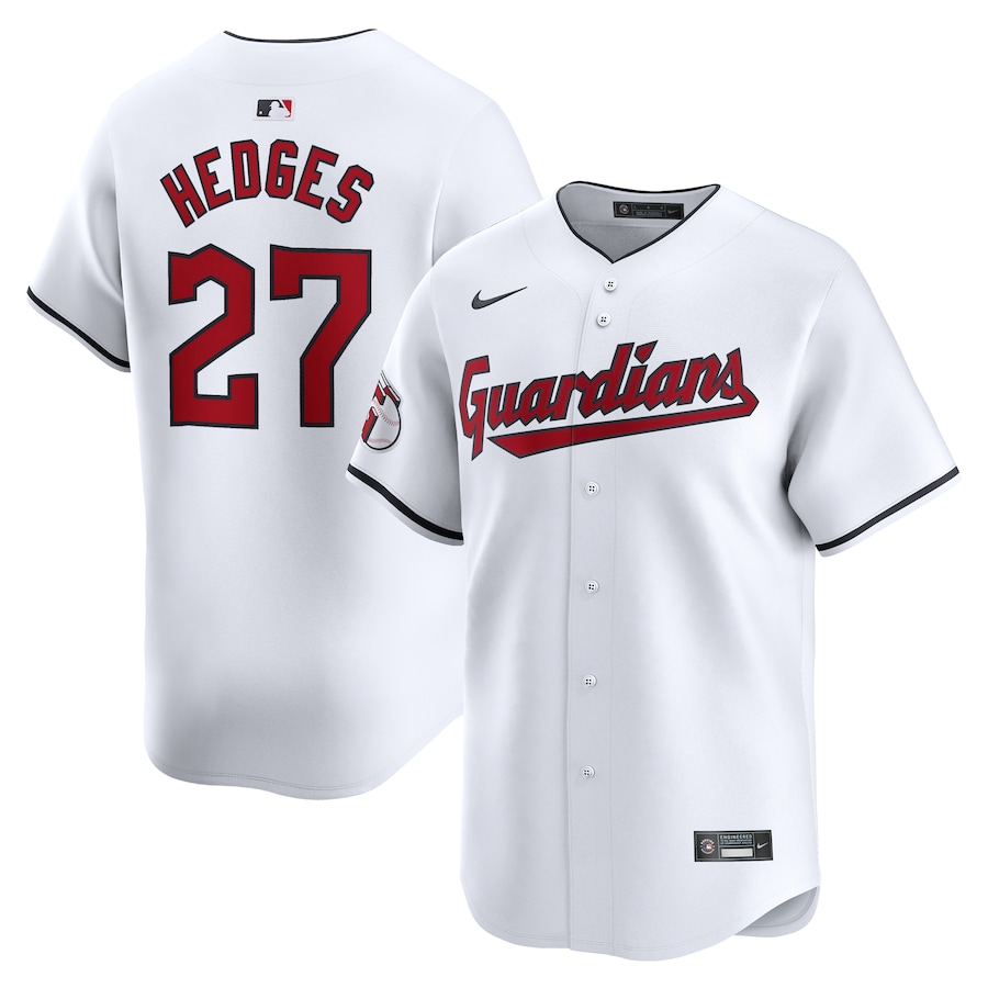 Cleveland Guardians #27 Austin Hedges Nike Home Limited Player Jersey- White