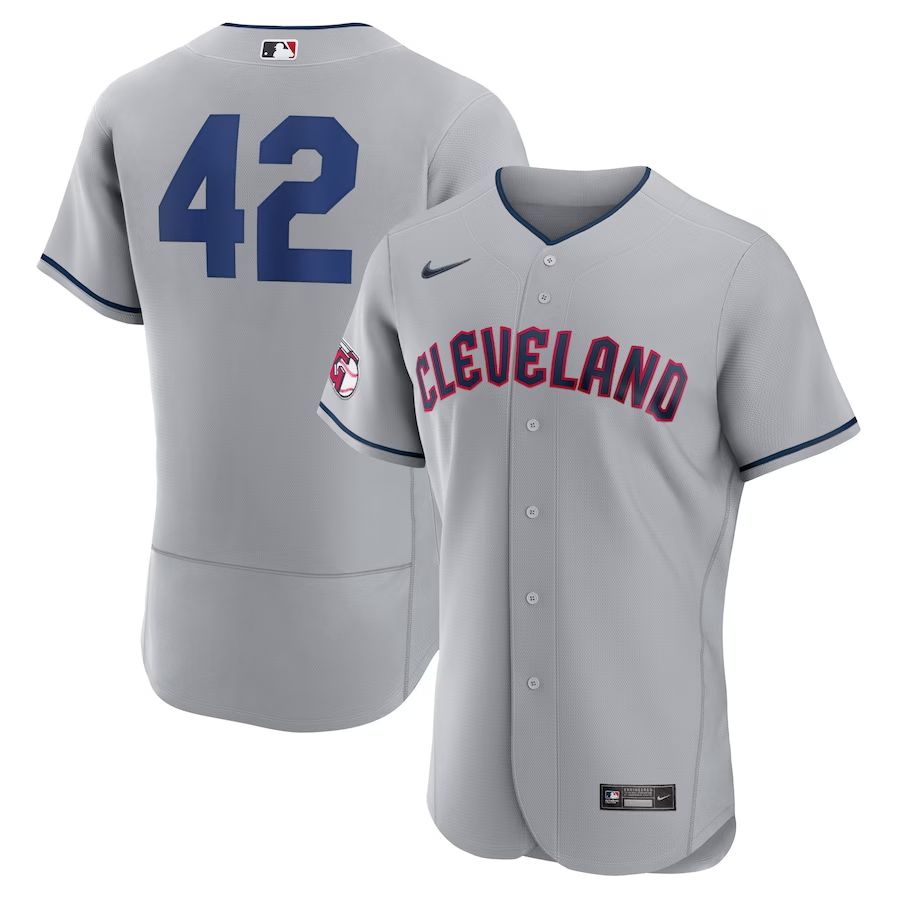 Cleveland Guardians #42 Jackie Robinson Nike 2023 Day Authentic Jersey- Gray