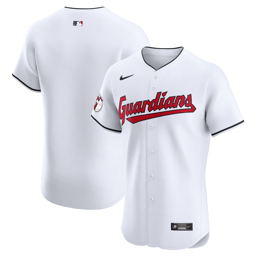 Cleveland Guardians #Blank Nike Home Elite Jersey- White