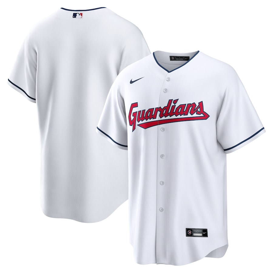 Cleveland Guardians #Blank Nike Home Replica Jersey- White