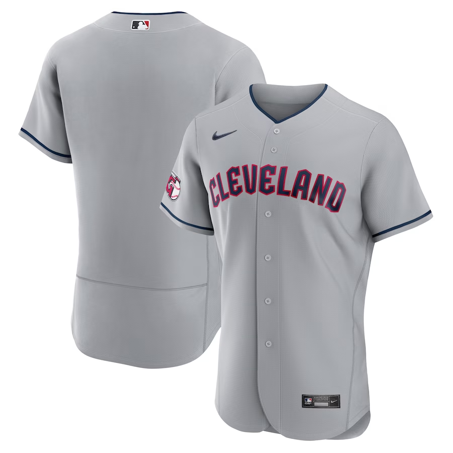 Cleveland Guardians #Blank Nike Road Authentic Team Jersey- Gray