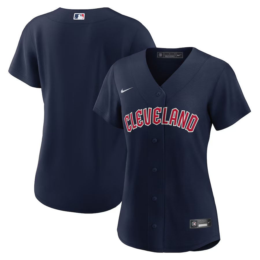 Cleveland Guardians Womens #Blank Nike Alternate Official Replica Jersey- Navy