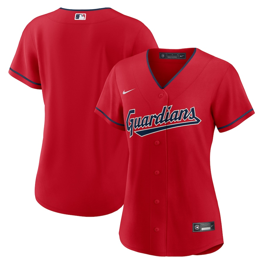 Cleveland Guardians Womens #Blank Nike Alternate Replica Team Jersey- Red
