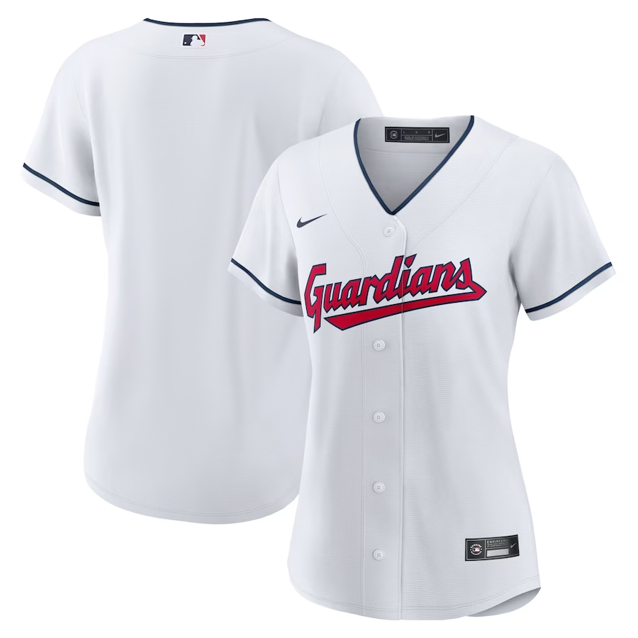 Cleveland Guardians Womens #Blank Nike Home Blank Replica Jersey- White