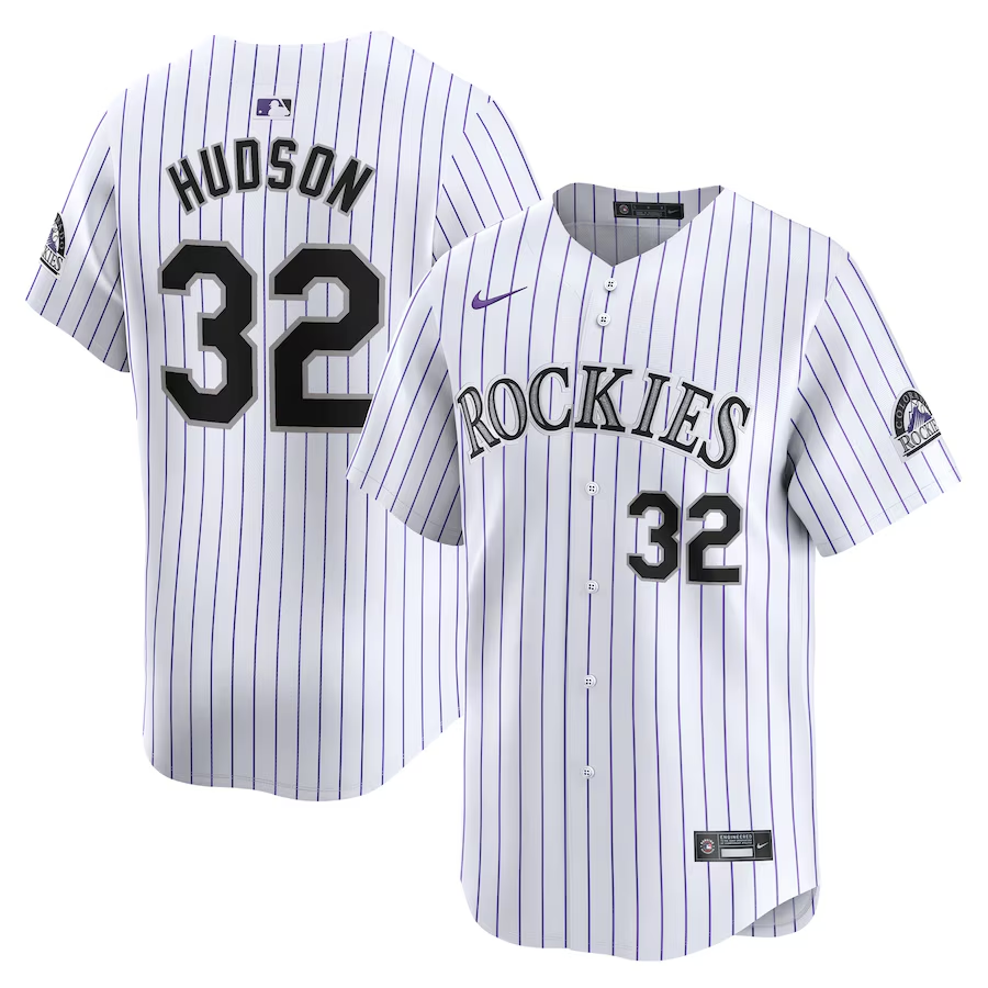 Colorado Rockies #32 Dakota Hudson Nike Home Limited Player Jersey- White