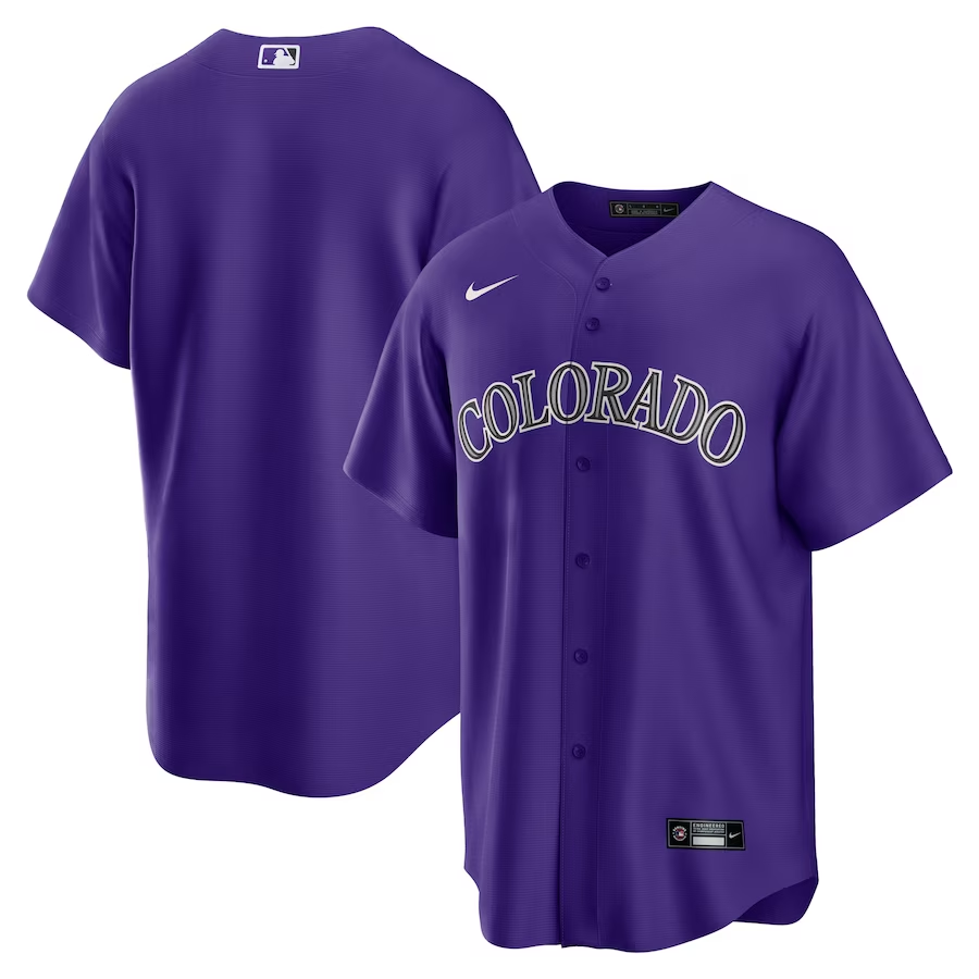 Colorado Rockies #Blank Nike Alternate Replica Team Jersey- Purple