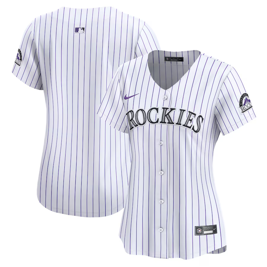 Colorado Rockies Womens #Blank Nike Home Limited Jersey- White