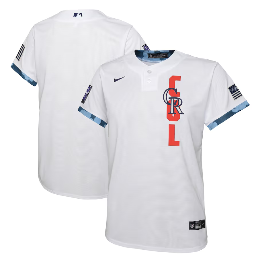 Colorado Rockies Youth #Blank Nike 2021 MLB All-Star Game Jersey- White